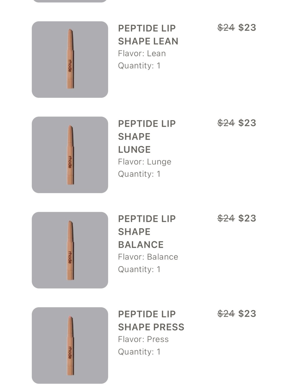 Rhode peptide lip shape contour lip shaper lot - Picture 3 of 3